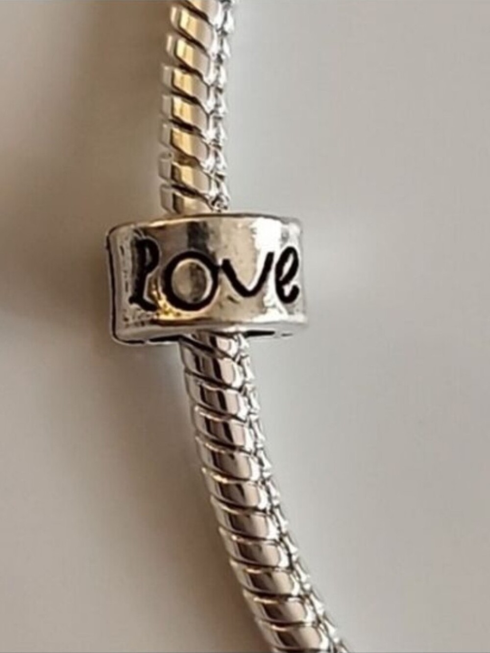 Love single Word Spacer Charm for European Style Bracelets Fits Pandora
